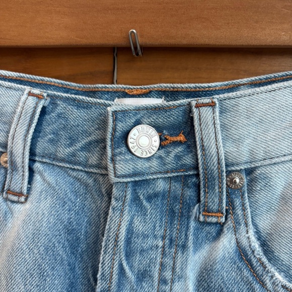 NWT EDWIN BY ANTHROPOLOGIE SAMPLE CAI CUT OFF SHORT POOL LASER, SIZE 26 - Picture 6 of 14